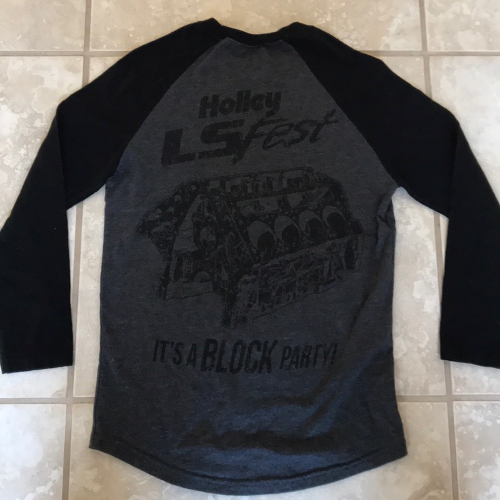 Holley LS Fest - Grey Black Baseball T-shirt
